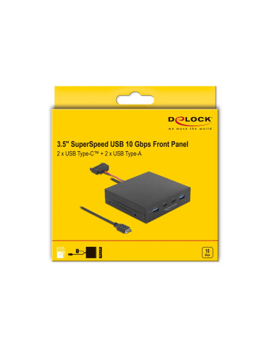 Delock Panel Przedni 3.5 Usb 3.2 Gen 2 Z 2 X Usb-C + 2 X Usb-A