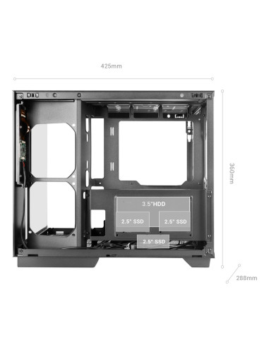 Tacens Mars Mc-Mirage 7.2" Ips Lcd Atx- Obudowa