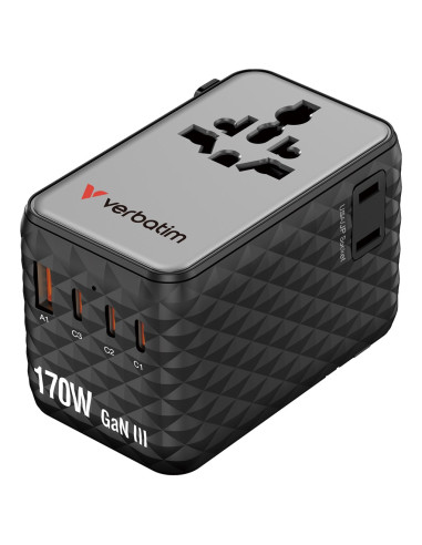 Uniwersalny Zasilacz Podróżny Verbatim Charge 'N' Travel 170 W