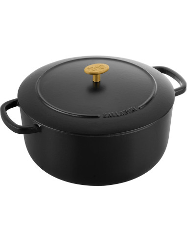 Garnek Żeliwny Okrągły Ballarini Bellamonte - 7 Ltr, Czarny