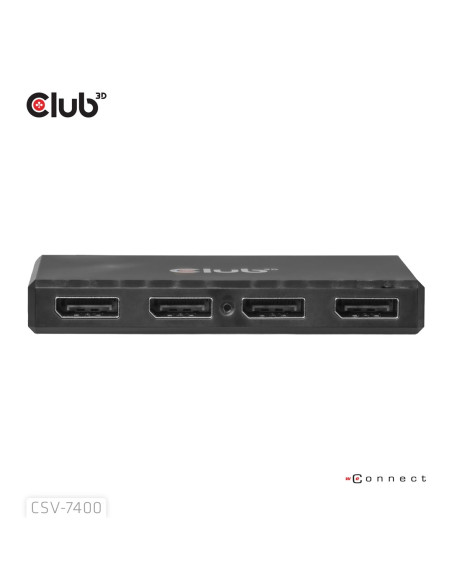 Hub Usb Club Hub 3D Mst (Multi Stream Transport) Displayport 1.4 Na 4X Displayport, Cztery Monitory, 4X 4K30Hz, 8K30Hz