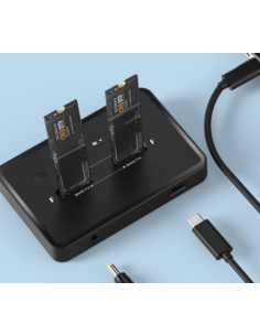 Gembird Stacja Dokująca Podwójna Do Dysków M.2 Sata I Nvme Ssd Czarna 2