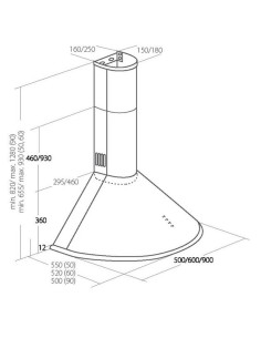 Okap Kominowy Akpo Wk-4 Dandys 60 Czarny 2
