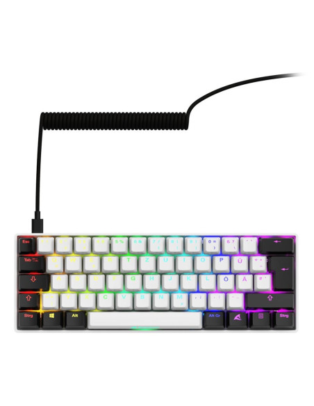 Klawiatura Sharkoon Gaming Keyboard Skiller Sgk50S4 Gen2 Biało-Żółte Rgb