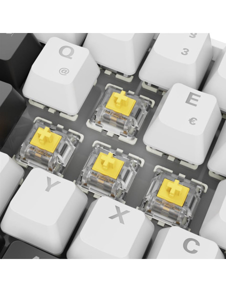 Klawiatura Sharkoon Gaming Keyboard Skiller Sgk50S4 Gen2 Biało-Żółte Rgb