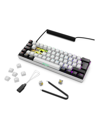 Klawiatura Sharkoon Gaming Keyboard Skiller Sgk50S4 Gen2 Biało-Żółte Rgb