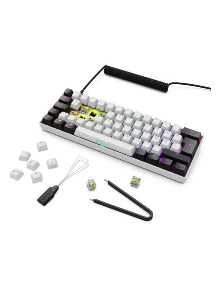 Klawiatura Sharkoon Gaming Keyboard Skiller Sgk50S4 Gen2 Biało-Żółte Rgb