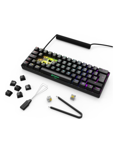 Klawiatura Sharkoon Gaming Keyboard Skiller Sgk50S4 Gen2 Czarno-Żółty Rgb