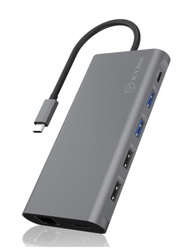 Icy Box Ib-Dk4050-Cpd Przewodowa Usb 3.2 Gen 1 (3.1 Gen 1) Type-C Antracyt