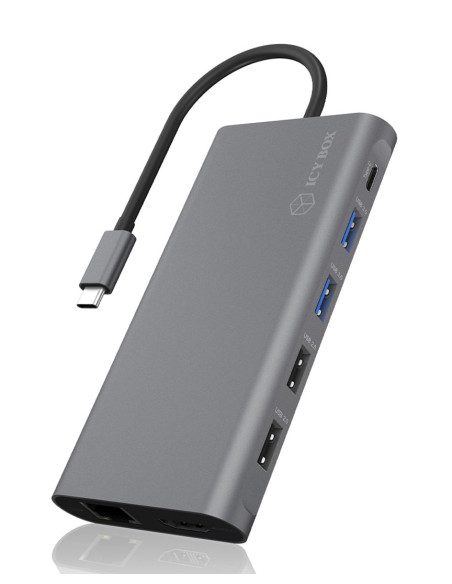 Icy Box Ib-Dk4050-Cpd Przewodowa Usb 3.2 Gen 1 (3.1 Gen 1) Type-C Antracyt