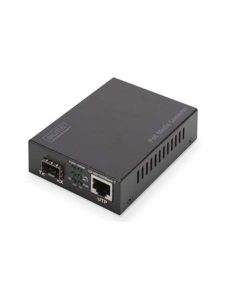 Konwerter Mediów Gigabit Poe, Rj45 / Sfp, Pse