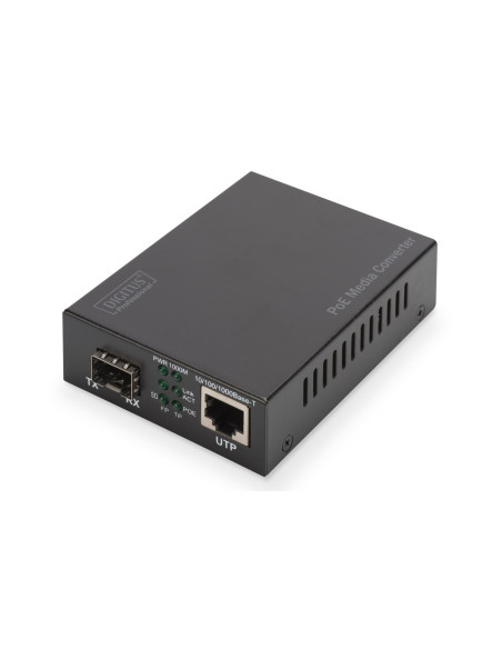 Konwerter Mediów Gigabit Poe, Rj45 / Sfp, Pse