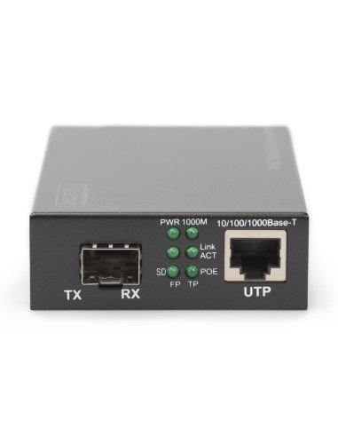 Konwerter Mediów Gigabit Poe, Rj45 / Sfp, Pse