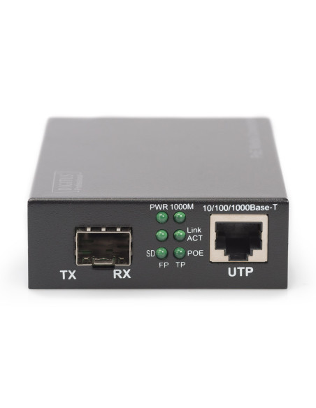 Konwerter Mediów Gigabit Poe, Rj45 / Sfp, Pse