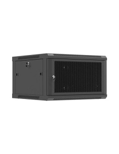 Szafa Instalacyjna Rack Wisząca 19" 6U 600X600 Czarna Drzwi Perforowane Lanberg (Flat Pack)