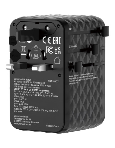 Ładowarka Verbatim Charge ´N´ Travel 100W