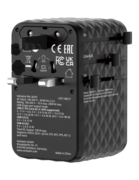 Ładowarka Verbatim Charge ´N´ Travel 100W