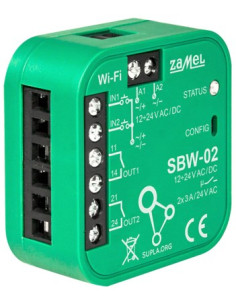 Inteligentny Sterownik Bram I Drzwi Sbw-02 Wi-Fi, Supla 12-24 V Ac/Dc Zamel