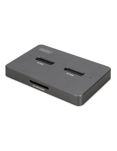 Stacja Dokująca Usb-C 3.2 Gen2 Dla Dysków Ssd M.2 Duo Nvme Oraz Sata (Max. 2X 4 Tb) Z Czytnikiem Kart Sd-Express 7.1 (Max. 2 Tb)