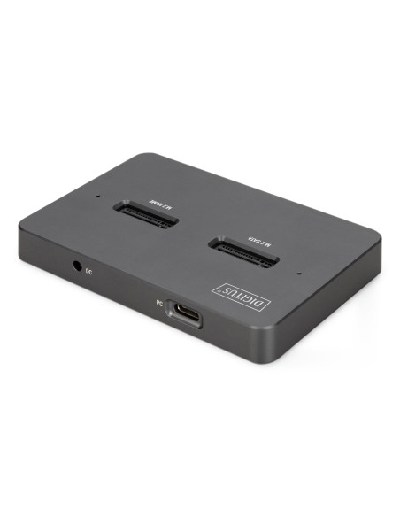 Stacja Dokująca Usb-C 3.2 Gen2 Dla Dysków Ssd M.2 Duo Nvme Oraz Sata (Max. 2X 4 Tb) Z Czytnikiem Kart Sd-Express 7.1 (Max. 2 Tb)