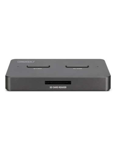 Stacja Dokująca Usb-C 3.2 Gen2 Dla Dysków Ssd M.2 Duo Nvme Oraz Sata (Max. 2X 4 Tb) Z Czytnikiem Kart Sd-Express 7.1 (Max. 2 Tb)