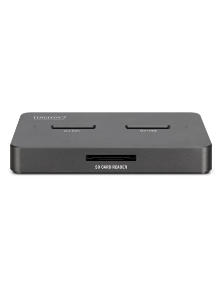 Stacja Dokująca Usb-C 3.2 Gen2 Dla Dysków Ssd M.2 Duo Nvme Oraz Sata (Max. 2X 4 Tb) Z Czytnikiem Kart Sd-Express 7.1 (Max. 2 Tb)