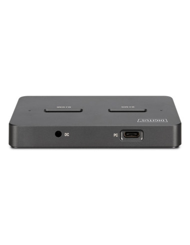 Stacja Dokująca Usb-C 3.2 Gen2 Dla Dysków Ssd M.2 Duo Nvme Oraz Sata (Max. 2X 4 Tb) Z Czytnikiem Kart Sd-Express 7.1 (Max. 2 Tb)