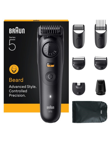 Braun Beardtrimmer 5 Bt5560 Trymer Do Brody Mokry & Suchy Czarny