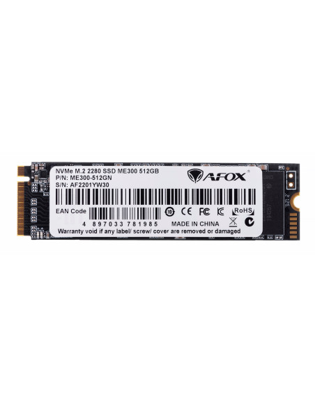 Afox Me300 Ssd M.2 Pci-Ex4 512Gb Tlc 2.5 Gb/S Nvme