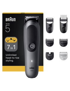Zestaw Do Pielęgnacji Braun 7 W 1 | Zestaw All-In-One Series 5 Aio5520 | Bezprzewodowy | Liczba Stopni Długości 14 | Czarny