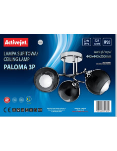 Lampa Wisząca Activejet Aje-Paloma 3P E27 3X40W 2