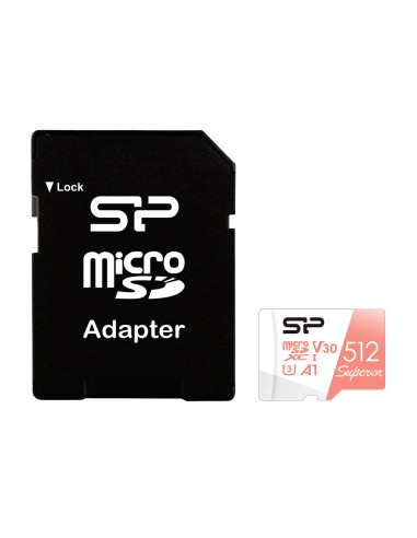 Doskonała Moc Krzemu 512 Gb Karta Microsdxc Pamięć Flash Klasy 10
