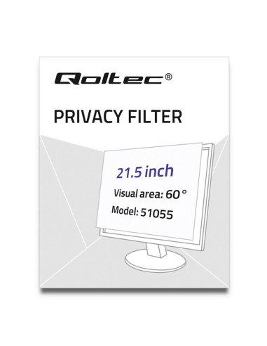 Qoltec 51055 Filtr Prywatyzujący Rodo 21.5" | 16:9