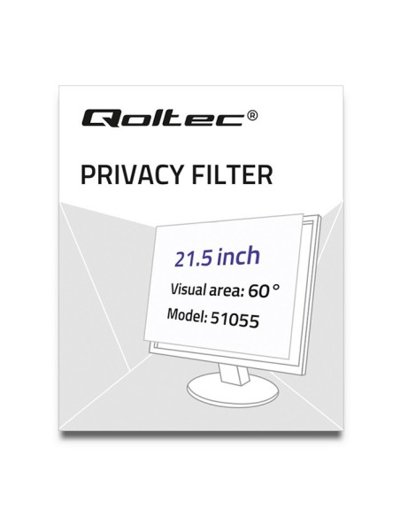 Qoltec 51055 Filtr Prywatyzujący Rodo 21.5" | 16:9