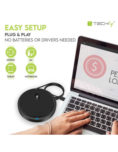 Techly Mikrofon Konferencyjny +Mute