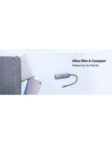 Ugreen Wielofunkcyjny Hub 5W1 Usb-C  - Hdmi 1.4 / 3 X Usb-A / Usb-C Pd 100W Cm511 - Szary