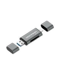 Czytnik Kart Sd / Microsd Vention Ze Złączami Usb 3.0 Usb-C Microsd Szary