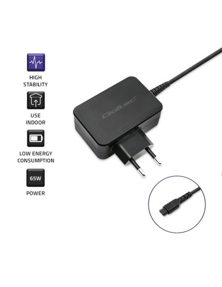 Qoltec Zasilacz Do Laptopa Uniwersalny 65W | +10 Wtyczek