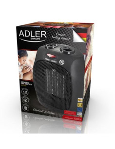 Termowentylator Adler Ad 7702 (1500W  2 Stopnie Grzania  Kolor Czarny) 2