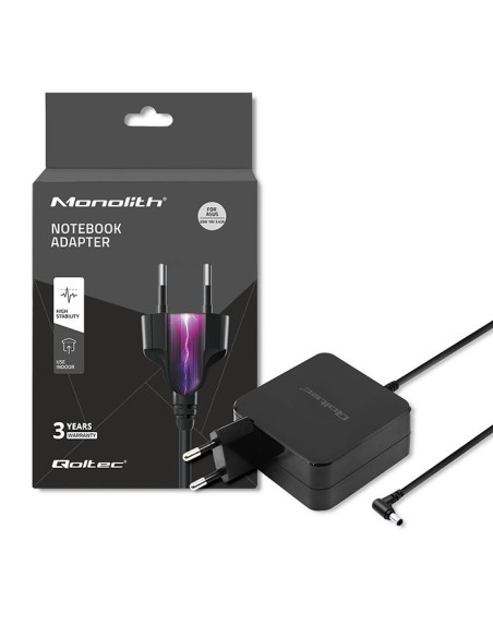 Zasilacz Sieciowy Qoltec 51745 Do Notebooka Asus (19 V  3,42 A  65W  5.5 Mm X 2.5 Mm)