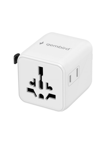 Gembird Uniwersalny Adapter Podróżny Biały