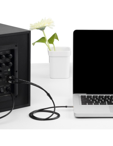 Kabel Audio 3,5 Mm Męski Na 2Rca Męski 3 M Czarny