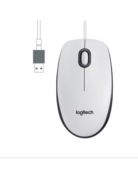 Mysz Logitech M100 White