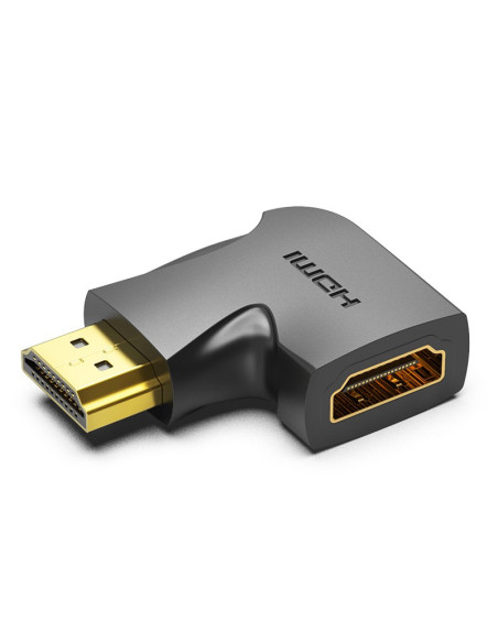Adapter Hdmi Vention 270 Stopni Męski Na Żeński Pionowy Płaski Czarny