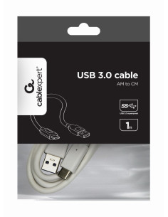 Kabel Gembird Ccp-Usb3-Amcm-1M-W (Usb Typu C M - Usb 3.0 M  1M  Kolor Biały) 2