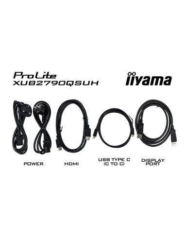 Monitor Iiyama Xub2790Qsuh-B2 27" Ips-Panel 2560X1440 100Hz Windows Hello Kamera 5Mp Auto Focus 15Cm Regulacja Wysokości Stojaka