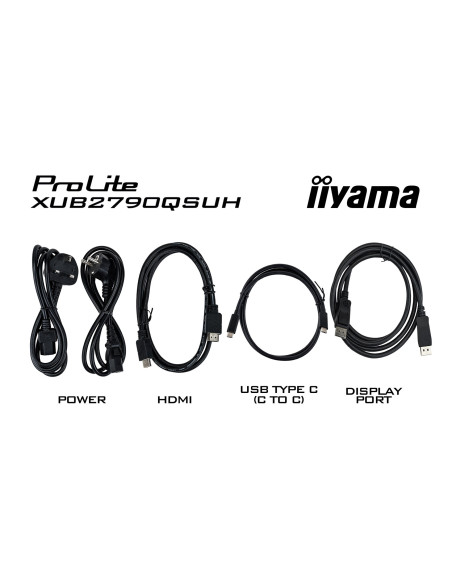 Monitor Iiyama Xub2790Qsuh-B2 27" Ips-Panel 2560X1440 100Hz Windows Hello Kamera 5Mp Auto Focus 15Cm Regulacja Wysokości Stojaka