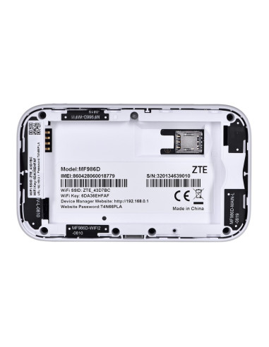 Router Zte Mf986D 4G Ufi Lte Cat12/13 1X Usb Type C, 1X Sim Socket 2X Ts-9