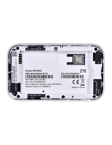 Router Zte Mf986D 4G Ufi Lte Cat12/13 1X Usb Type C, 1X Sim Socket 2X Ts-9