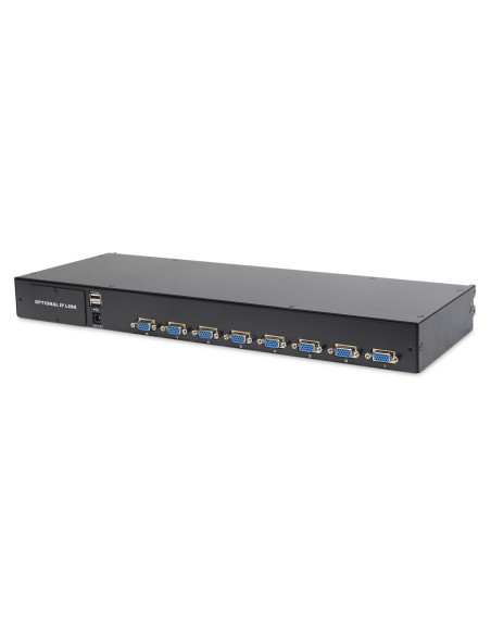 Digitus Konsola Modułowa Z Monitorem Tft O Przekątnej 19” (48,3 Cm), 8-Portowym Przełącznikiem Kvm & Touchpadem, Klawiatura Amer